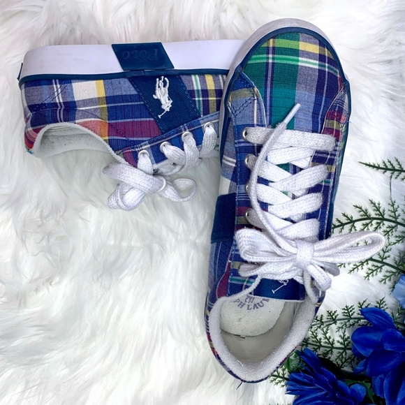 🚫SOLD! |•POLO RALPH LAUREN•|Plaid Fashion Sneaker - Picture 3 of 8